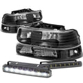 Black Housing Amber Headlight+bump<wbr/>er Lamp+LED | Built Supply Co