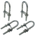 Stainless Steel T304 Tie Down U Bolt,3-1/4" Length With Washers, Nuts