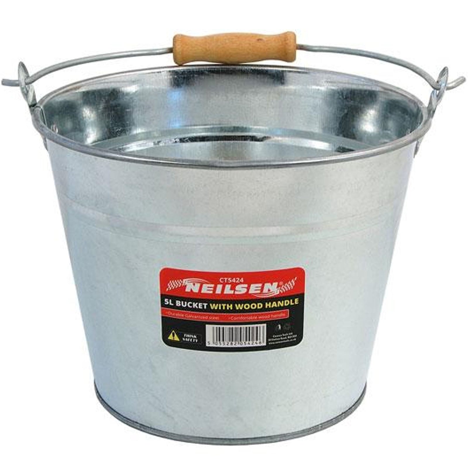 Neilsen Galvanised Metal Bucket 5L