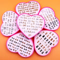36 Pairs Pink Heart Plastic Resin Stud Earrings | Built Supply Co