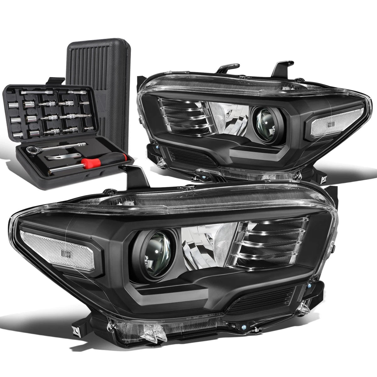 For 2016-2020 Toyota Tacoma Pair Black/clear Signal | Built Supply Co