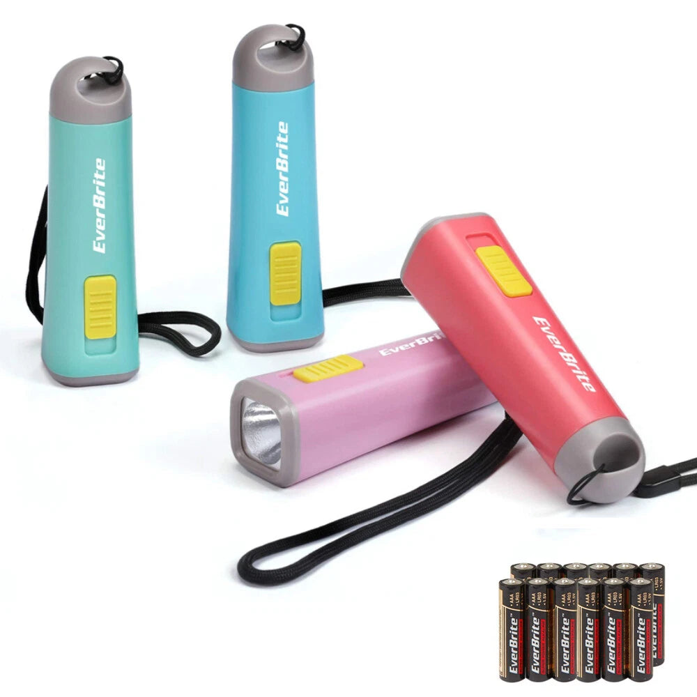 Everbrite 4-pack Mini Led Flashlight Kid Party Favors Plastic Torch