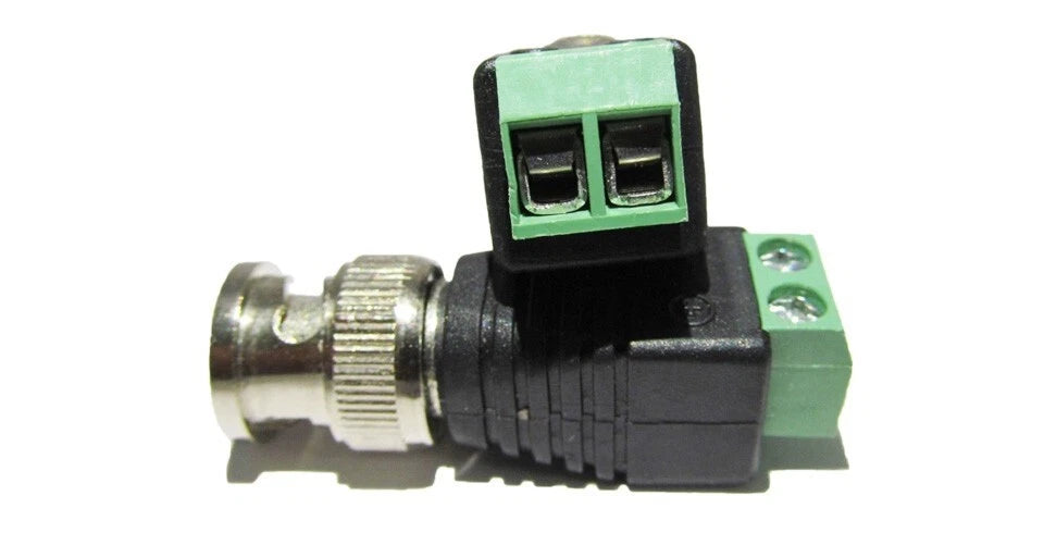 Bnc To Screw Terminal Adapter For Cctv - Easy Install, No Splice,