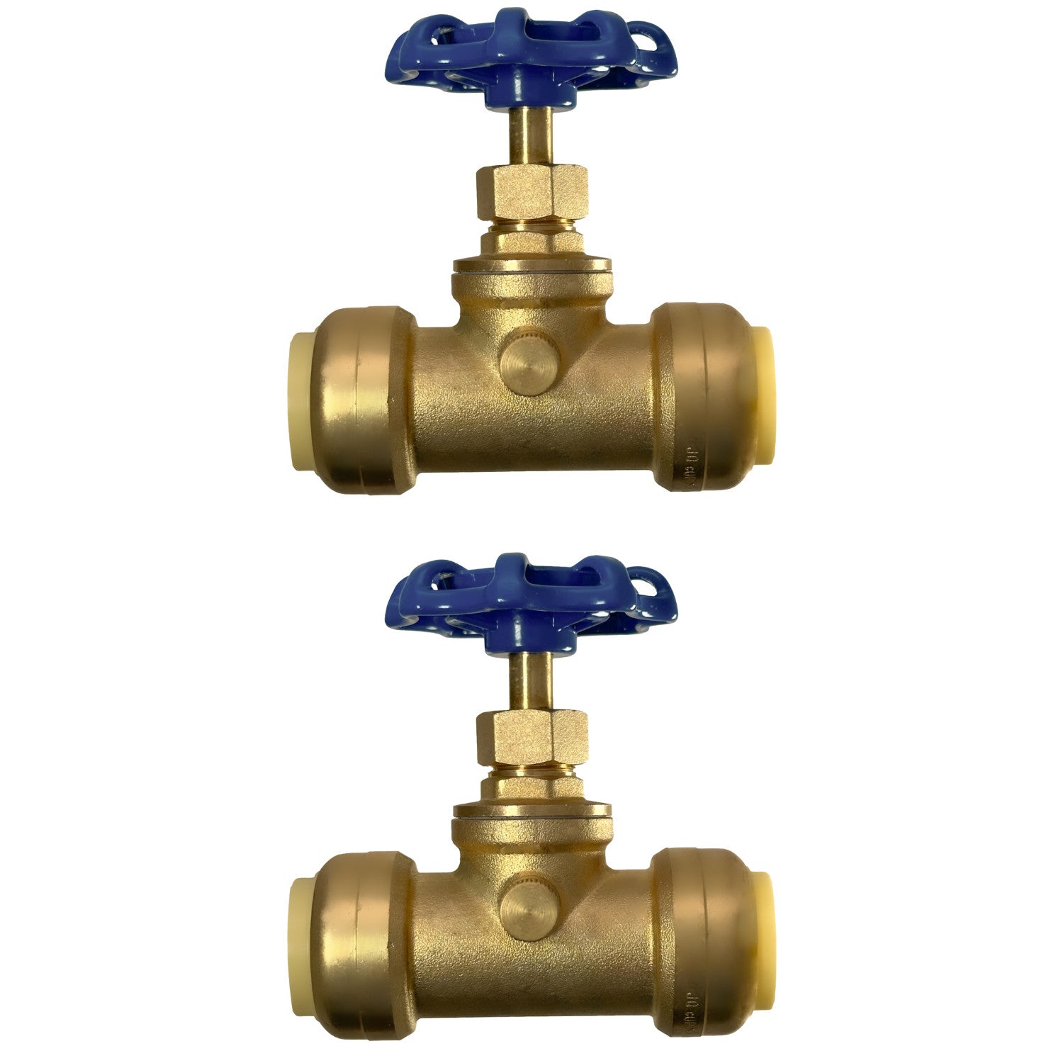 2 Piece XFITTING 3/4" Push Fit Gate Valve with Drain an