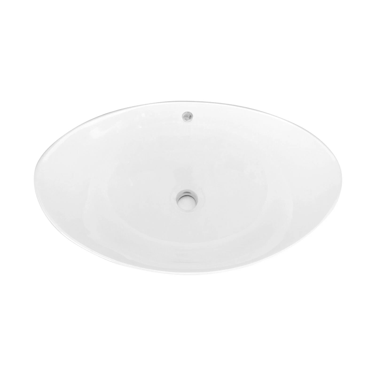 Oblong Shaped Vessel Bathroom Vanity Sink 23-1/2" X 15-1/2" White
