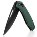 FLISSA Tactical Folding Pocket Knife G10 Handle Axis Lock 3.5inch D2 Steel Blade