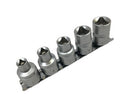 5pc Cr-V 1/2" Dr. Triangle Bolt Socket Set for VW/Audi Bosch Injector Light Fit