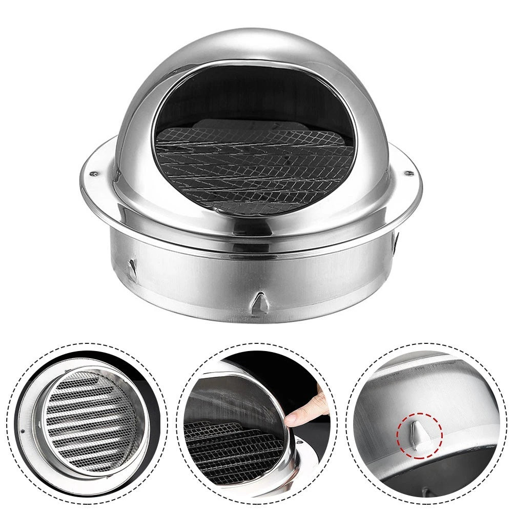 Round Stainless Steel Air Outlet Vent Cover Wind And Rain Proof Design