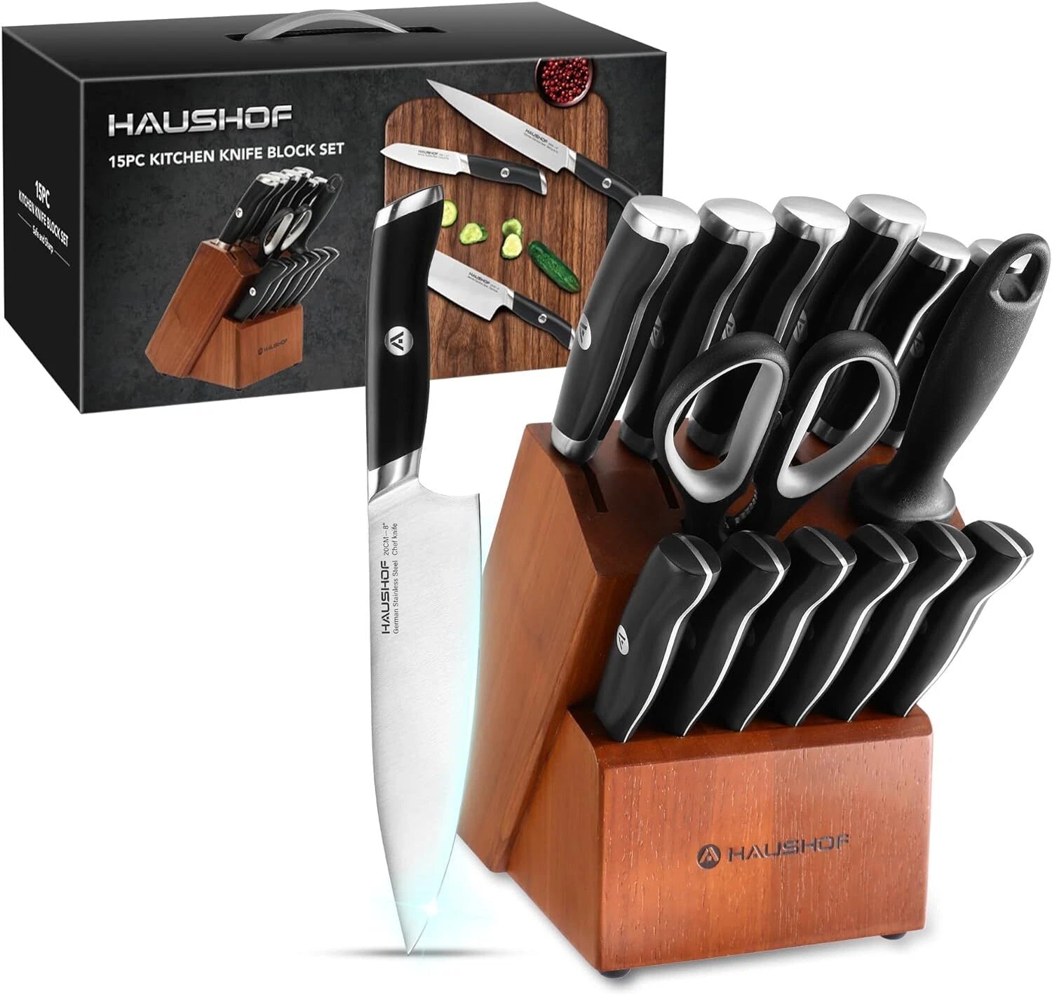 Kitchen Knife Set With Block Stainless Steel With | Built Supply Co