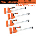 Jorgensen 4PACK 24-in Parallel Jaw Bar Clamp Cabinet Master 90- Degree