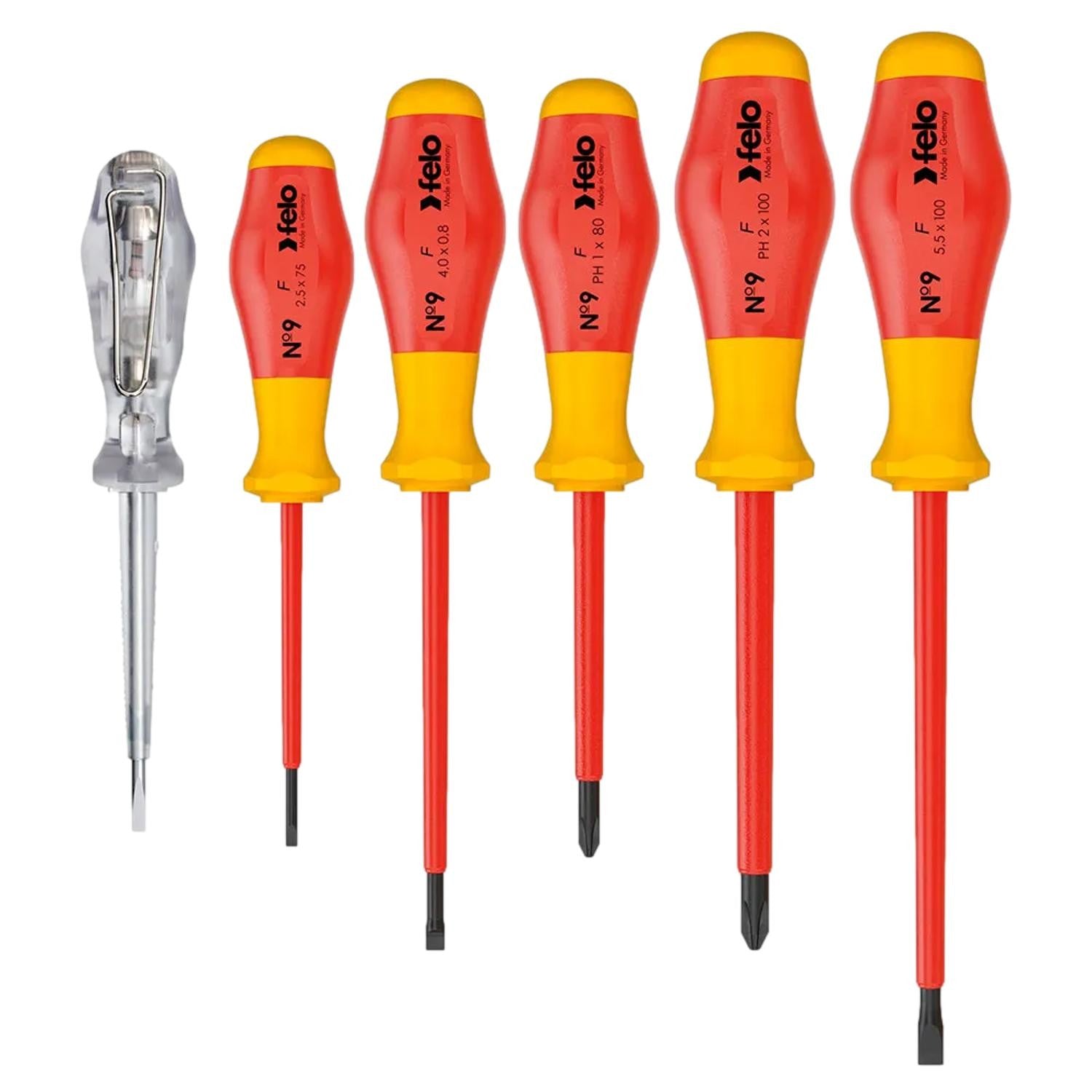 Felo Screwdriver Ergonic Vde Sl / Ph 6 Piece Set 91396198