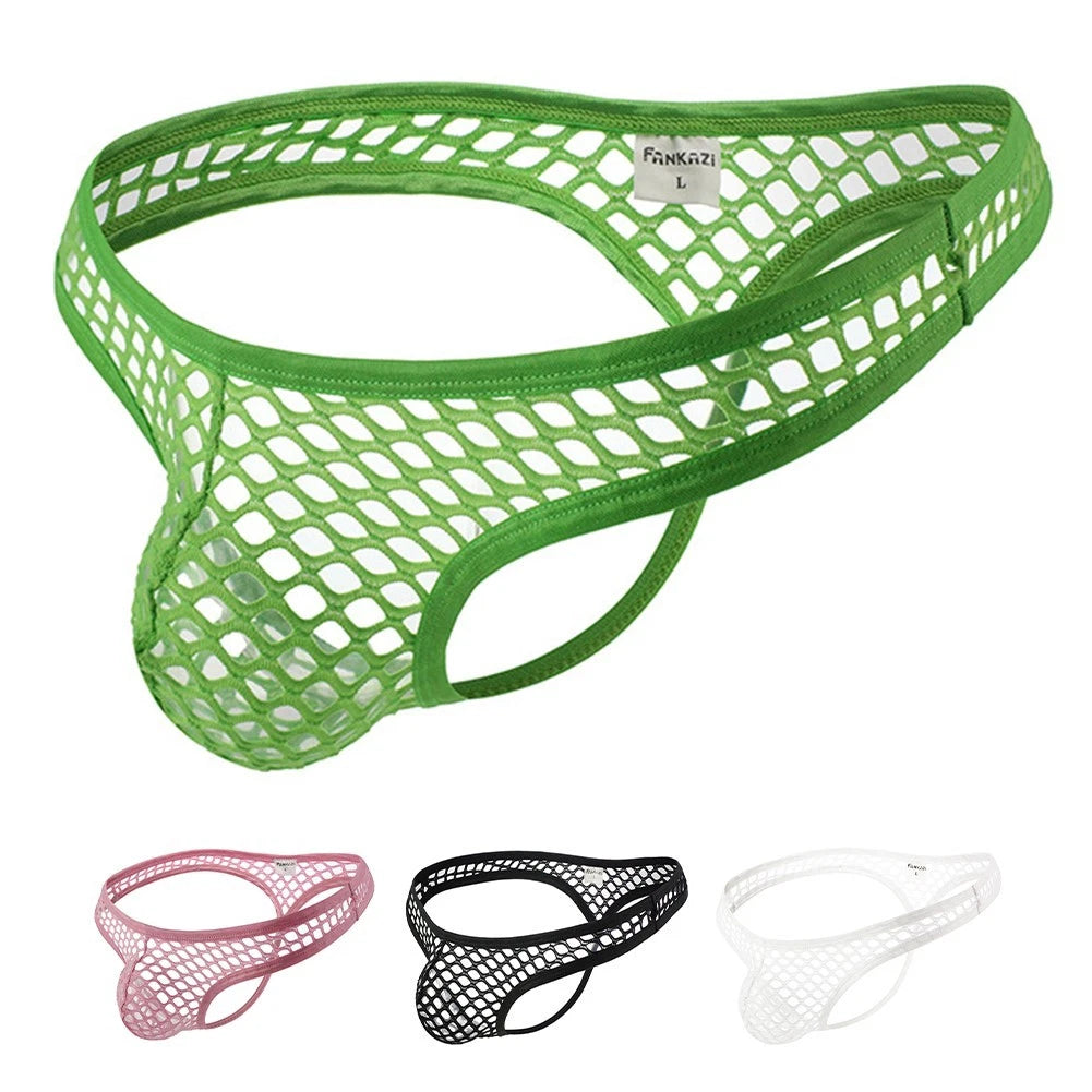 Intimate Moments Breathable Thong Fishnet Underpants Mesh Material
