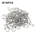 Fast Clip Lock Snap Swivel Solid Rings Safety Snaps Fishing Hook