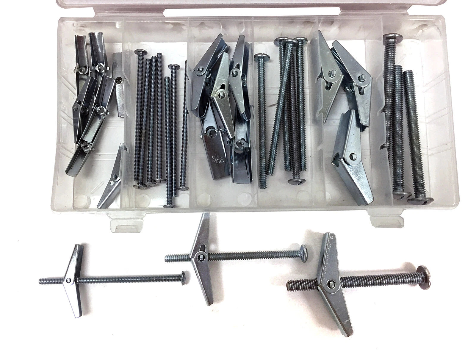 Wing Toggle Bolt Assortment Snap Open Hollow Wall Drywall Wallboard