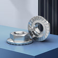 Left Thread Serrated Flange Nuts M4-M12 A2 304