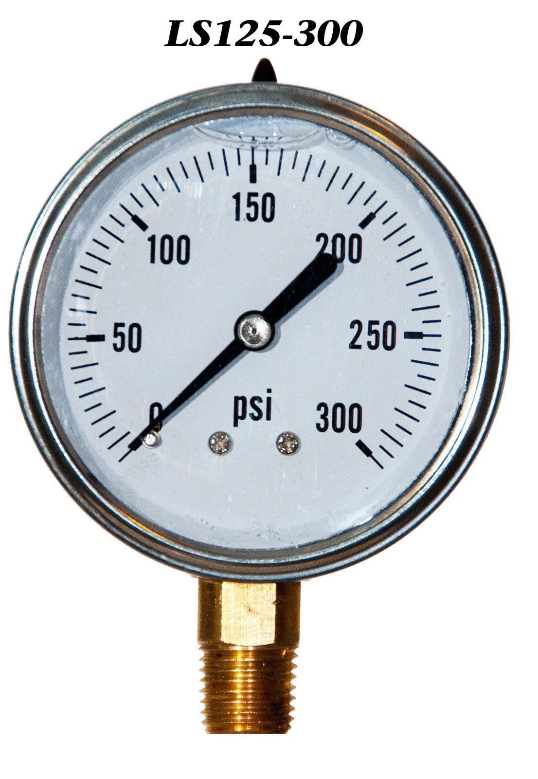 Pressure Gauge 300PSI, Liquid Filled 2.5” Stainless Steel 1/4" Npt Lm