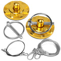 Gold Aluminum Universal Fit Bonnet Security Mount Hood Locking Latch