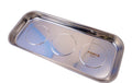 Force 88003 360mmLx160mmW 3 Bowl Stainless Steel Magnetic Rectangular Tray