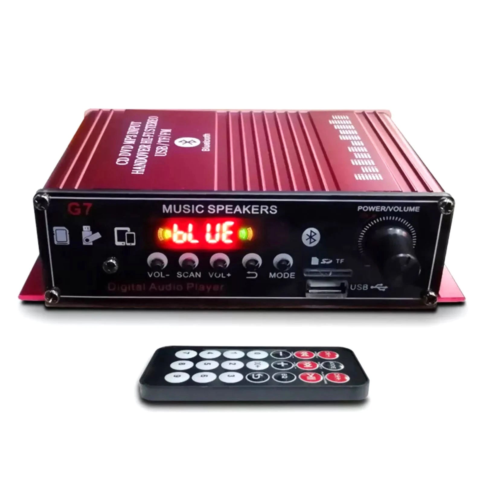New Fm 2channel Bluetooth 5.0 Mini Hifi Power Amplifier Audio Stereo