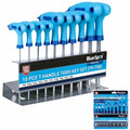 BlueSpot Long Star Torx Allen key Wrench Set T9 - T50 10 Pc T Handle KeysOpens i