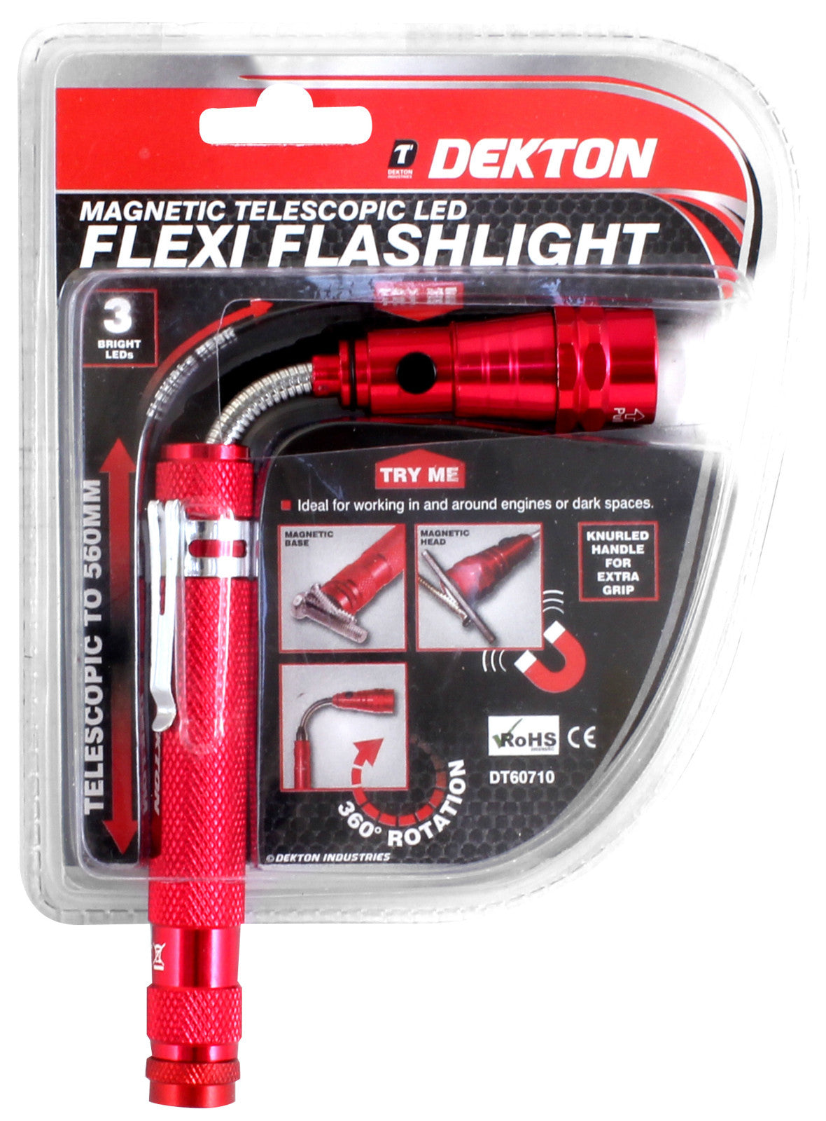 Flexible 3 LED Magnetic Pick Up Tool Light