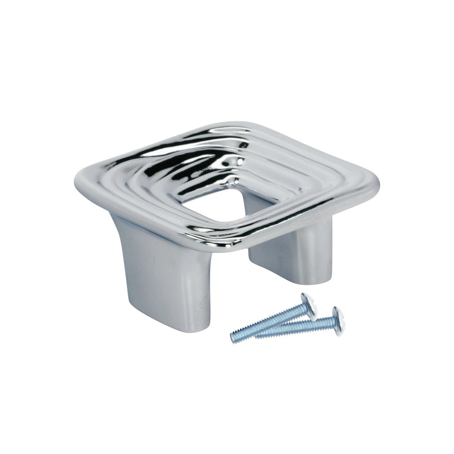 Rok Mini Momentum Waves Square Chrome Cabinet Knob Pull 1-1/4"