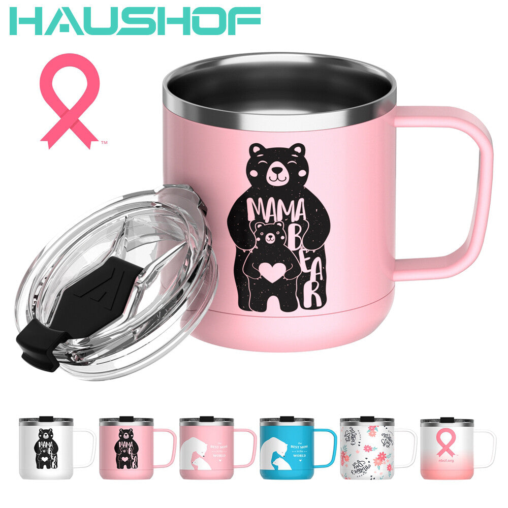 HAUSHOF Mothers Day Tumblers Mug 14OZ Stainless Steel Coffee Mug Cup