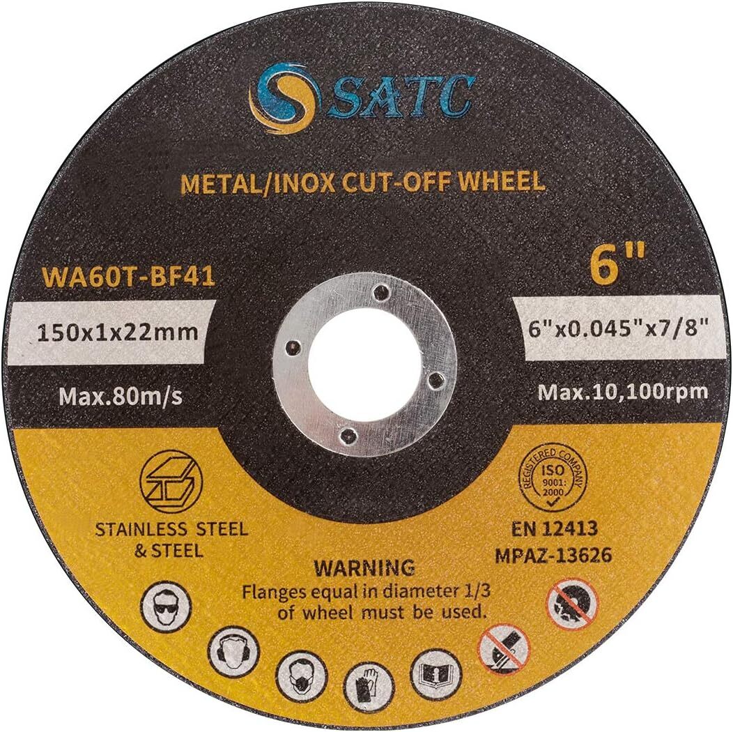 400 Pack 6"x.045"x7/8" Cut off Wheel -Metal & Stainless Steel INOX