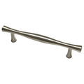 Bamboo Style 3-25/32" Brushed Nickel Kitchen Cabinet Door Drawer Pull