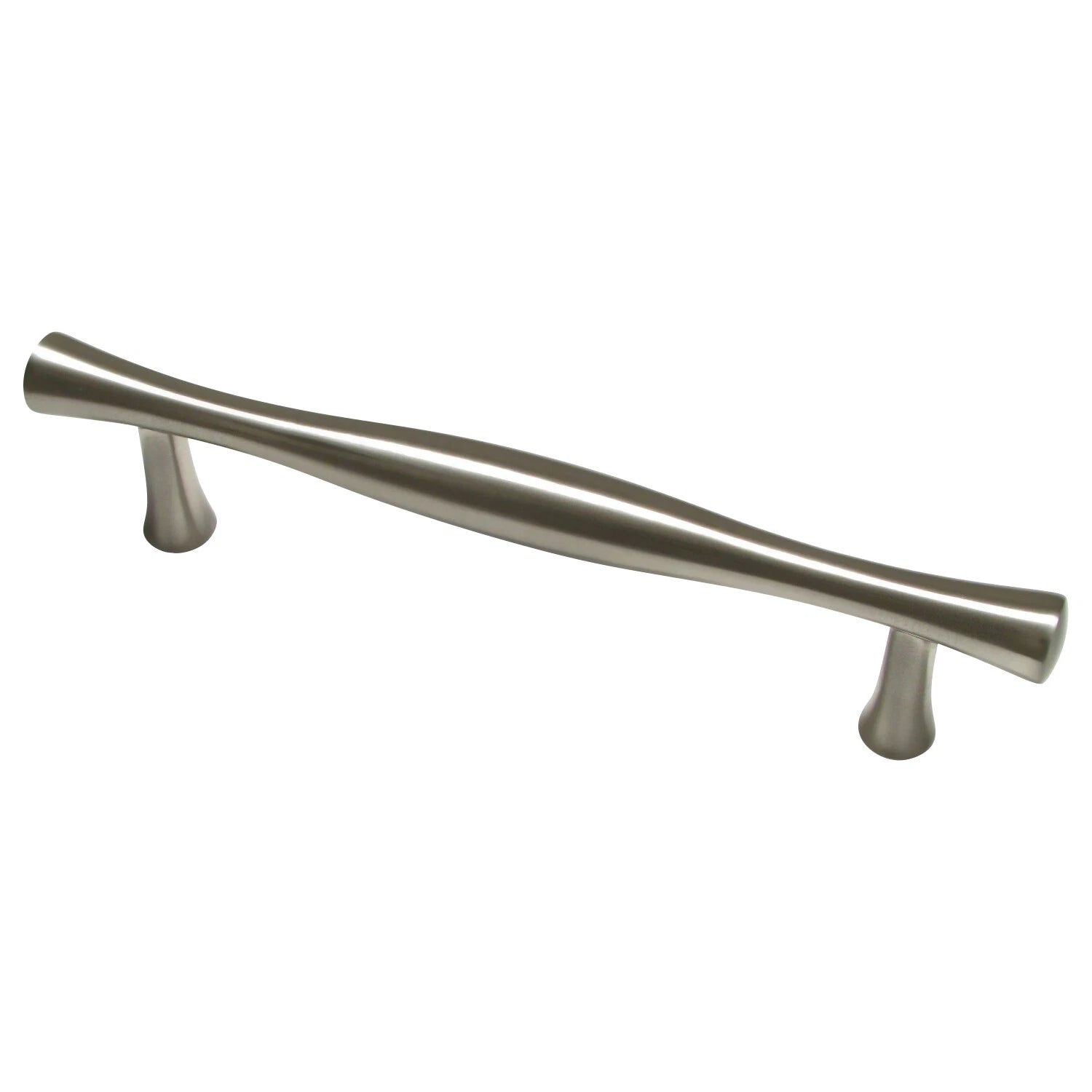 Bamboo Style 3-25/32" Brushed Nickel Kitchen Cabinet Door Drawer Pull