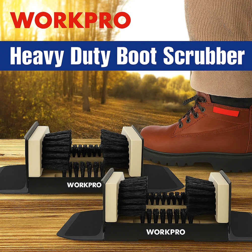 Workpro Heavy Duty Boot Brush Scraper Shoe Cleaner | Built Supply Co