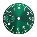 37mm Green Luminous Green Watch Dial Face For Eta 6497 St3600