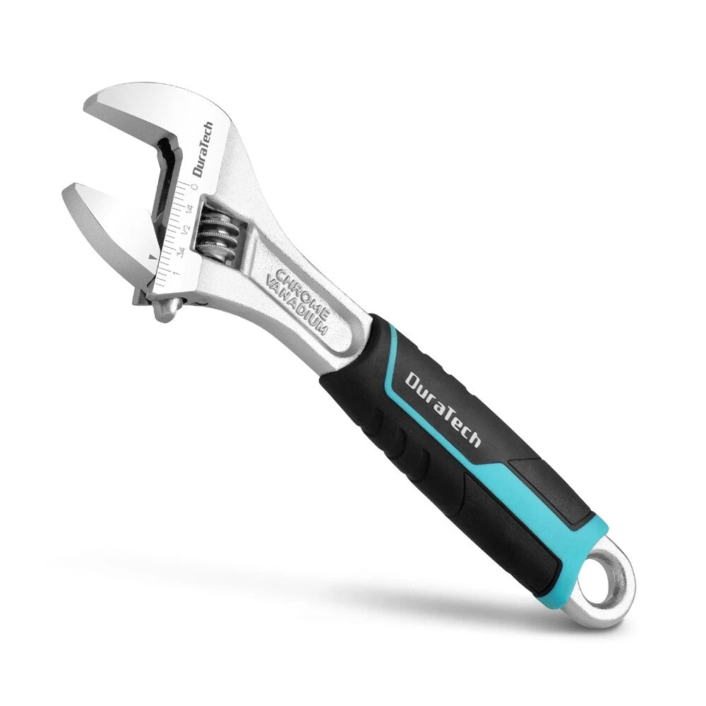Duratech 8-inch Adjustable Wrench Metric & Sae Cr-v Steel Wrench Wide