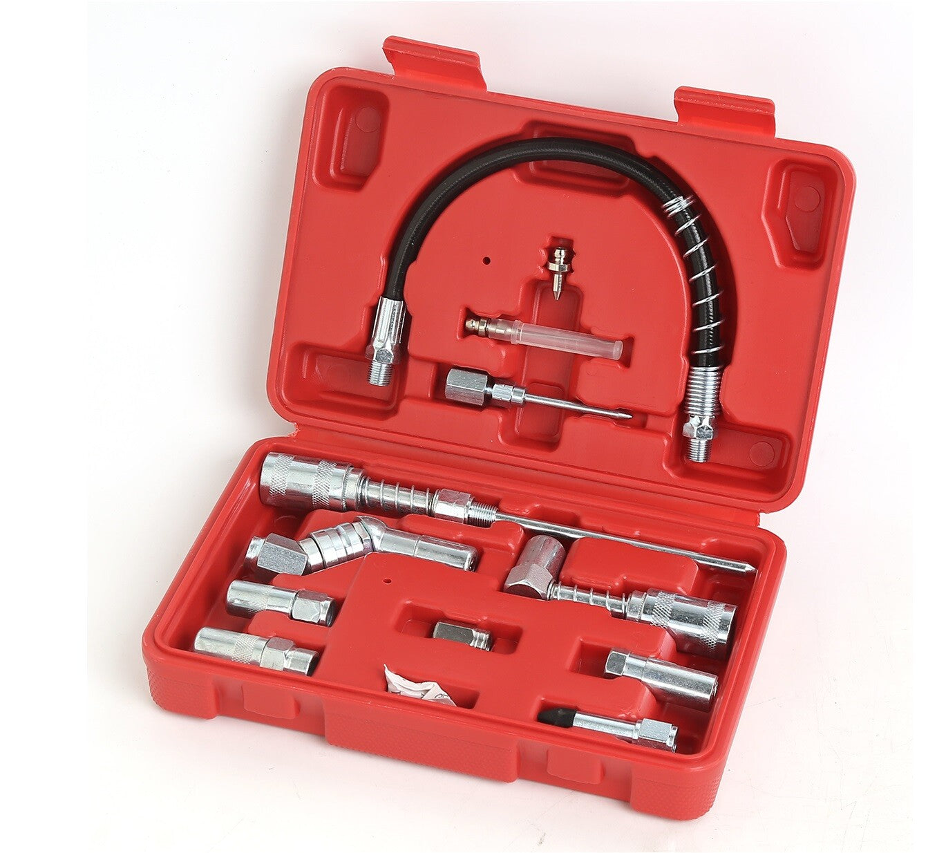 12pcs Grease Gun Accessory Set with Couplers, Nozzles, Adapters and