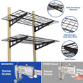 WORKPRO 2PCS 2x4FT Heavy Duty Garage Wall Shelving 48"*24" Wall Mounted Shelving