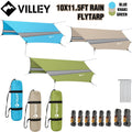 Villey Waterproof Camping Tarp Hammock Tent Rain Fly Octagonal