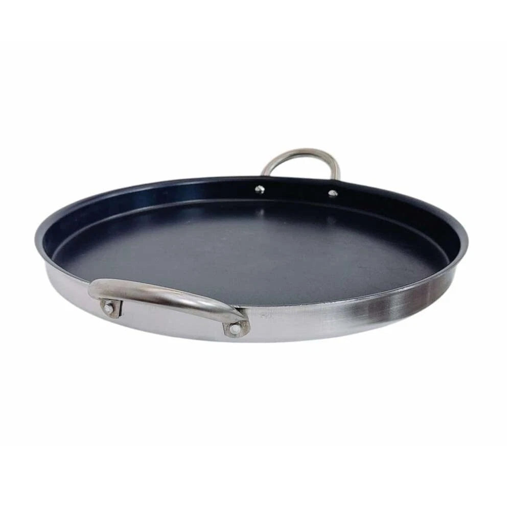 16" Stainless Steel Comal Griddle Pan Frying Bowl For Carnitas,