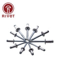 Aluminum Head Iron Body Blind Rivet Round Open End Dome Breakstem Fasteners 100x