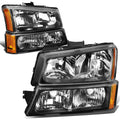 For 2003-2006 Chevy Silverado Black Housing Amber | Built Supply Co