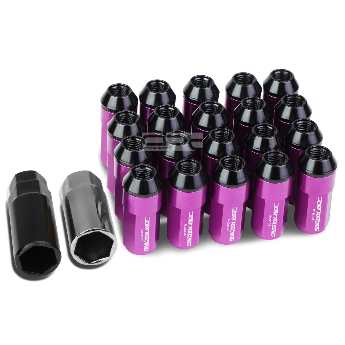 M12x1.25 53mm Tall 23mm Od Purple Aluminum Jdm Lug | Built Supply Co