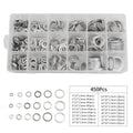 450pc Aluminium Gasket Washer Assortment 6–24mm by Unbranded