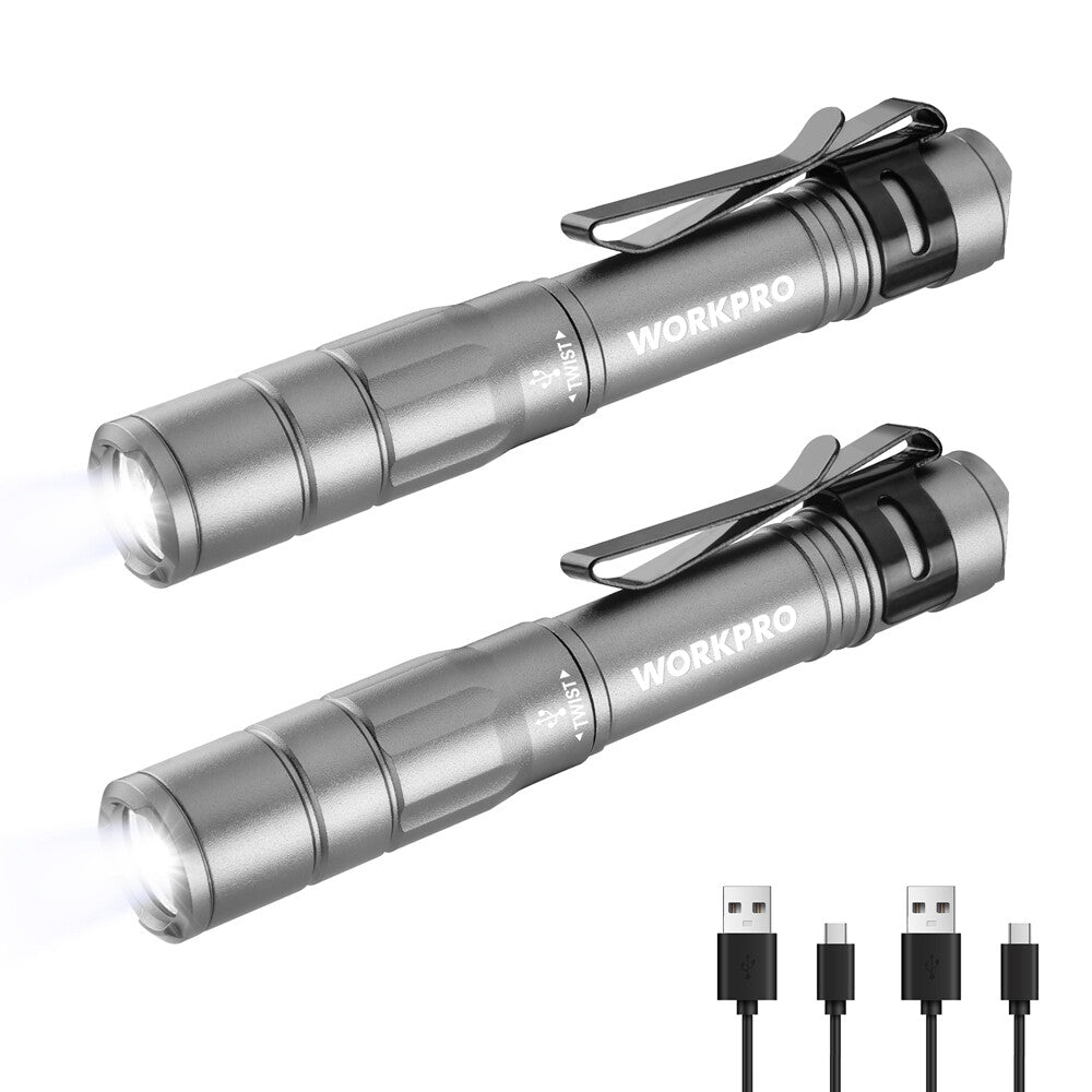 WORKPRO 2-Piece LED Rechargeable Pen Light by WORKPRO