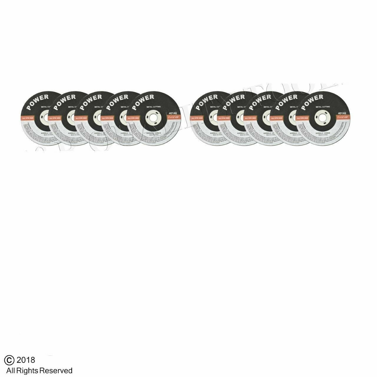 3" Cut-Off Wheel 20,000RPM 10pk