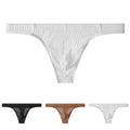 Men Low Rise Underpants Breathable Mesh Thong With Pouch For Comfort