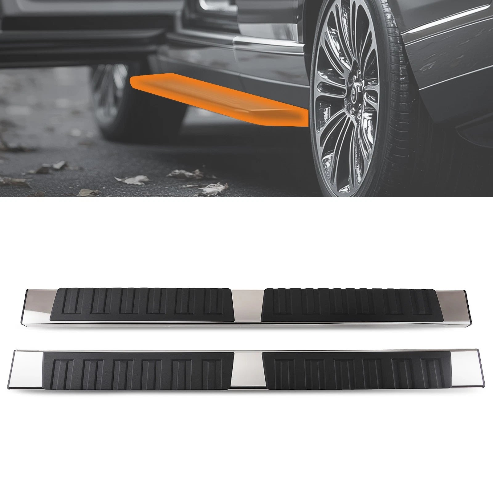 Side Steps Nerf Bars fit for Silverado/Sier<wbr/>ra 1500 Crew Cab 2019-2025 2026