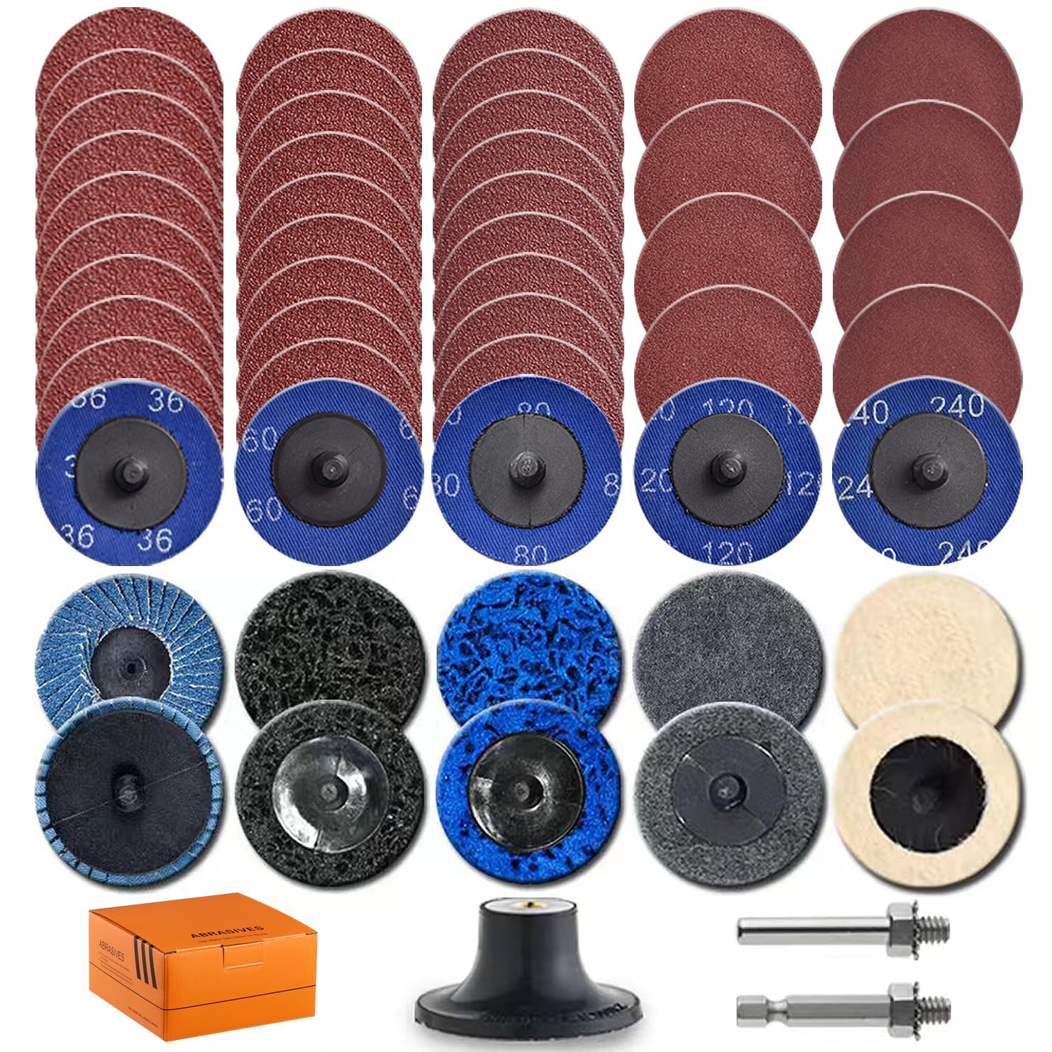 51pc Die Grinder Sanding Discs Kit 1/4" Shank by Unbranded