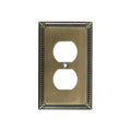 Metal Wall Plate Receptacle Outlet Cover Traditional Antique Gold