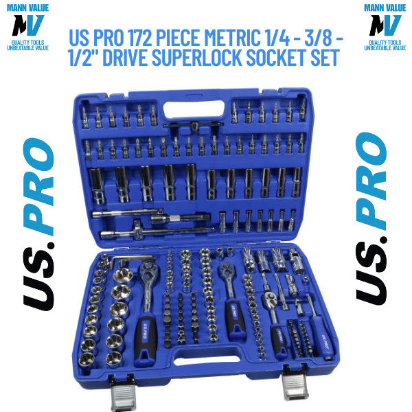 US PRO 2pc Adjustable Thread Tap Socket Set