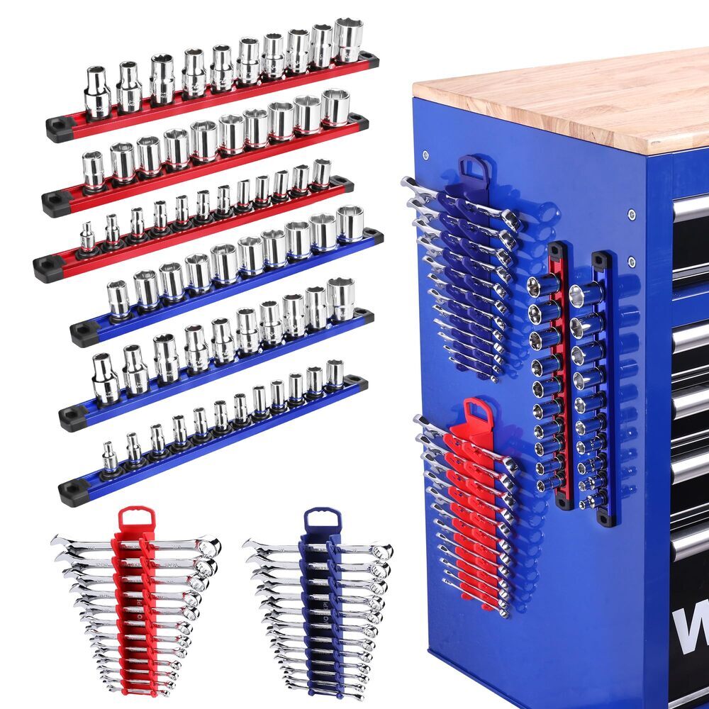 WORKPRO 7pc 3/8-Drive Magnetic Swivel Spark Plug Socket Set