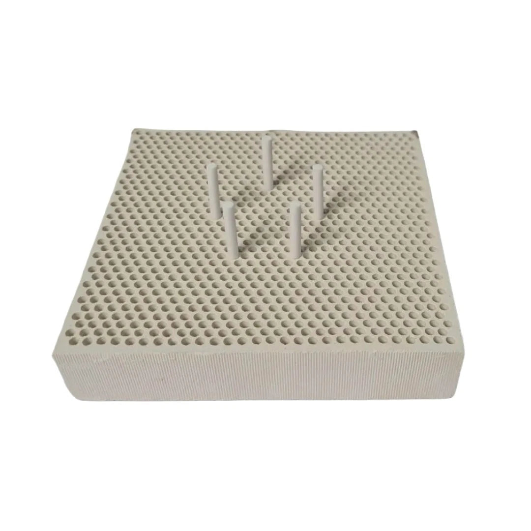 Infrared Cordierite Honeycomb Square Ceramic Plate 4"x4" With 20 Pins